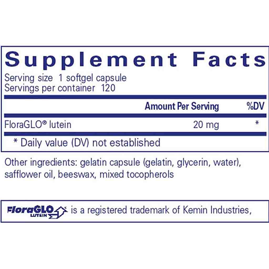 Pure Encapsulations Lutein 20mg 120sg