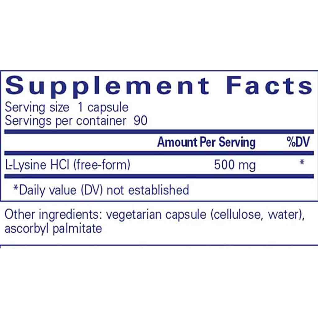 Pure Encapsulations L-Lysine 90c