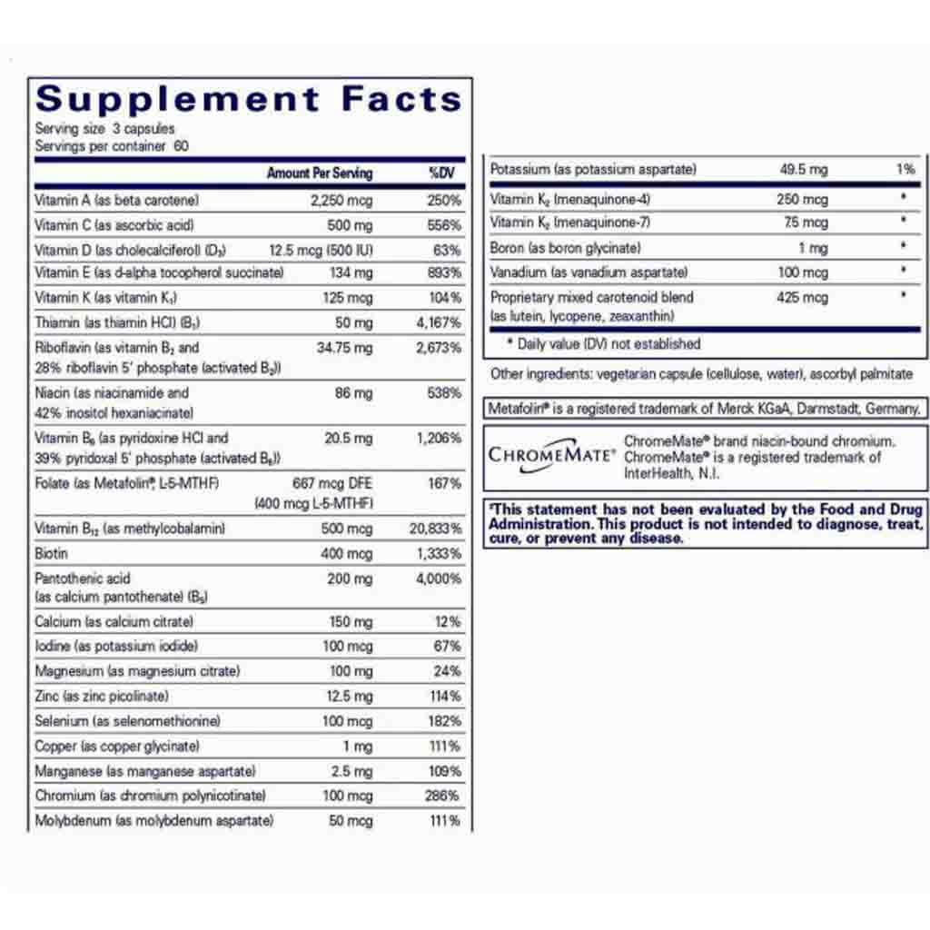 Pure Encapsulations Nutrient 950 with Vitamin K 180c