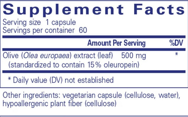 Pure Encapsulations Olive Leaf Extract 60c