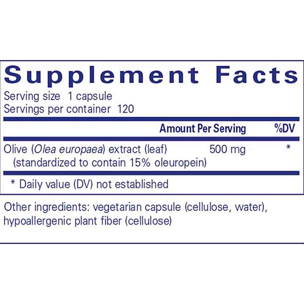 Pure Encapsulations Olive Leaf Extract 120c