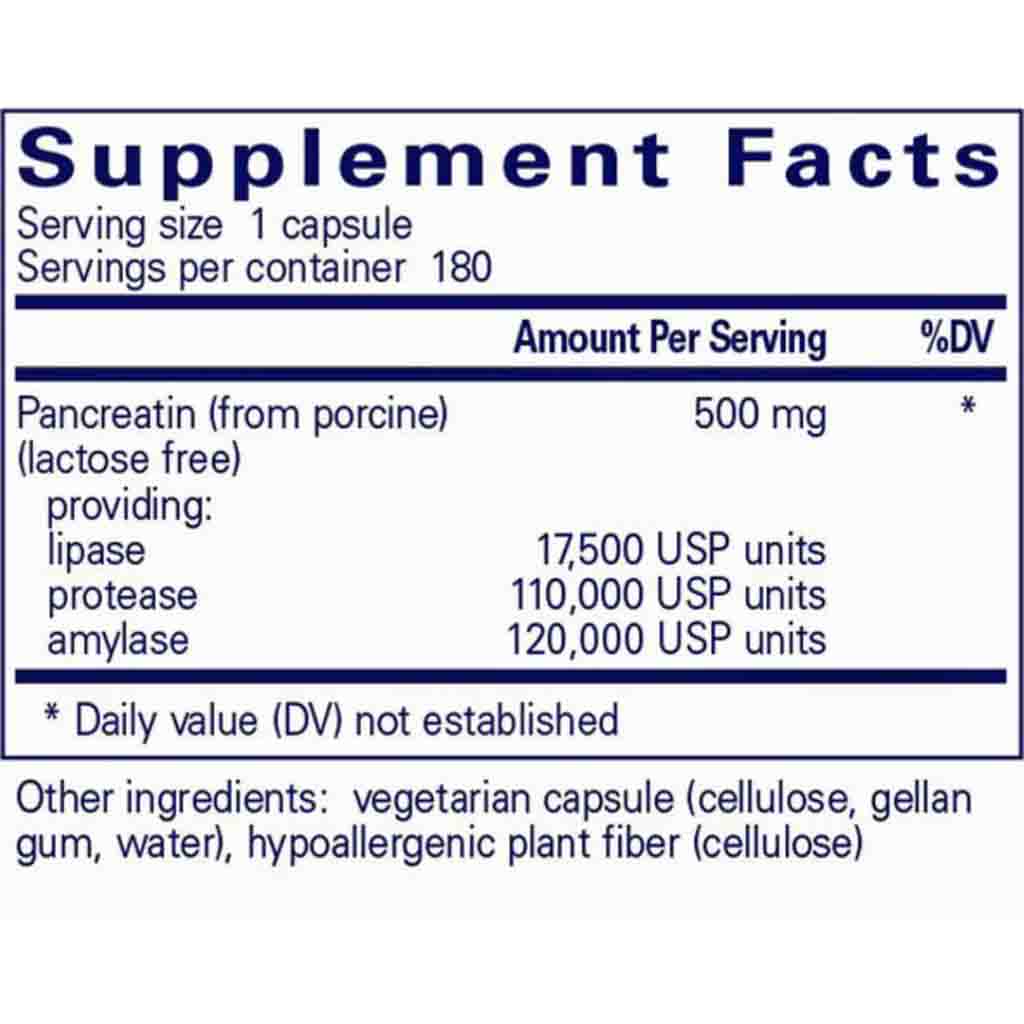 Pure Encapsulations Pancreatic Enzyme Formula 180c