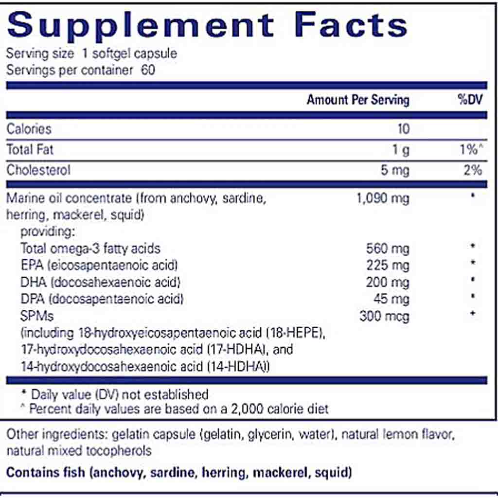 Pure Encapsulations Pro-Resolve Omega 60 softgel capsules