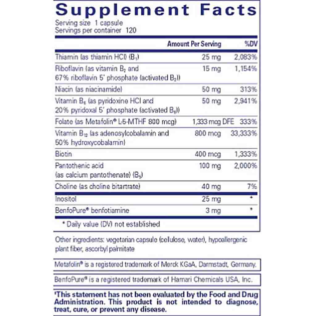 Pure Encapsulations PureGenomics B-Complex 120c