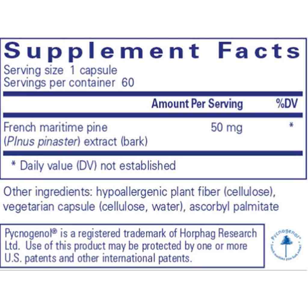 Pure Encapsulations Pycnogenol 50mg 60c