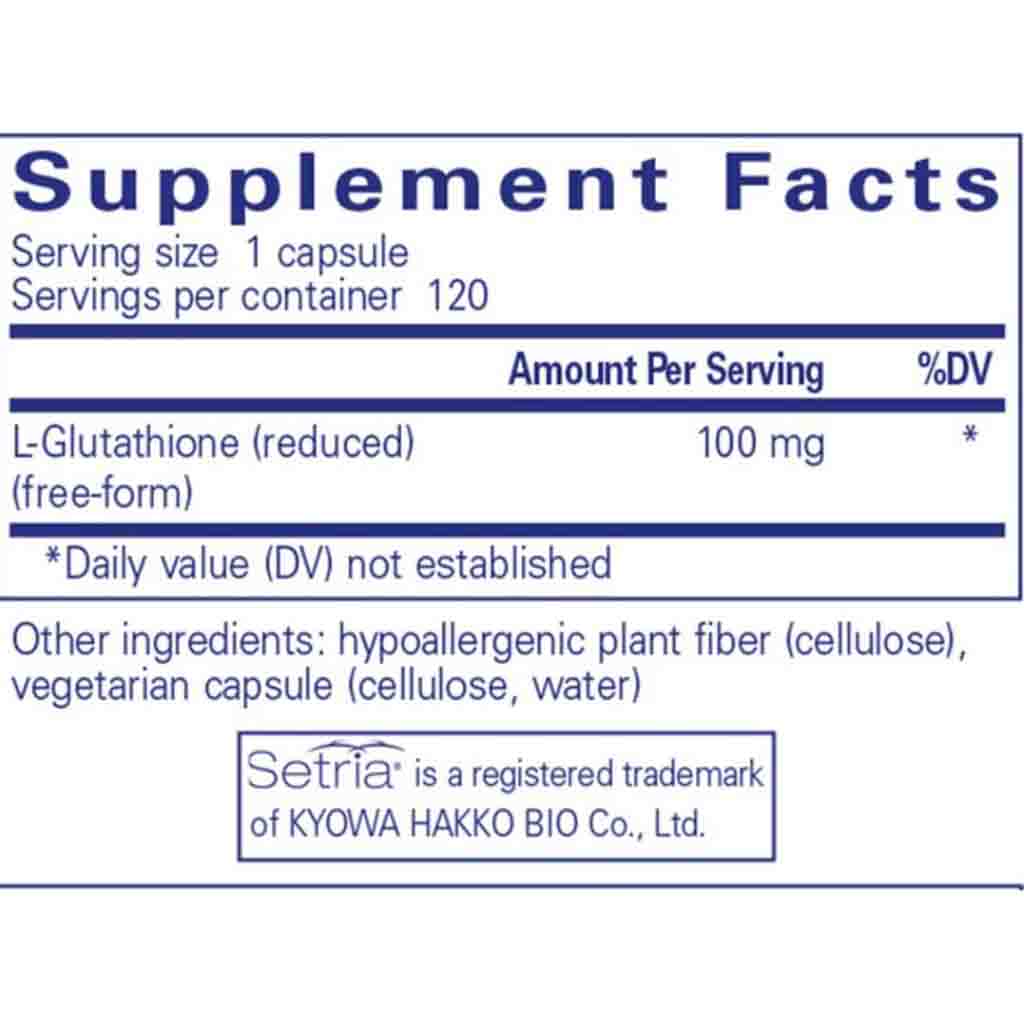 Pure Encapsulations Reduced Glutathione 120c