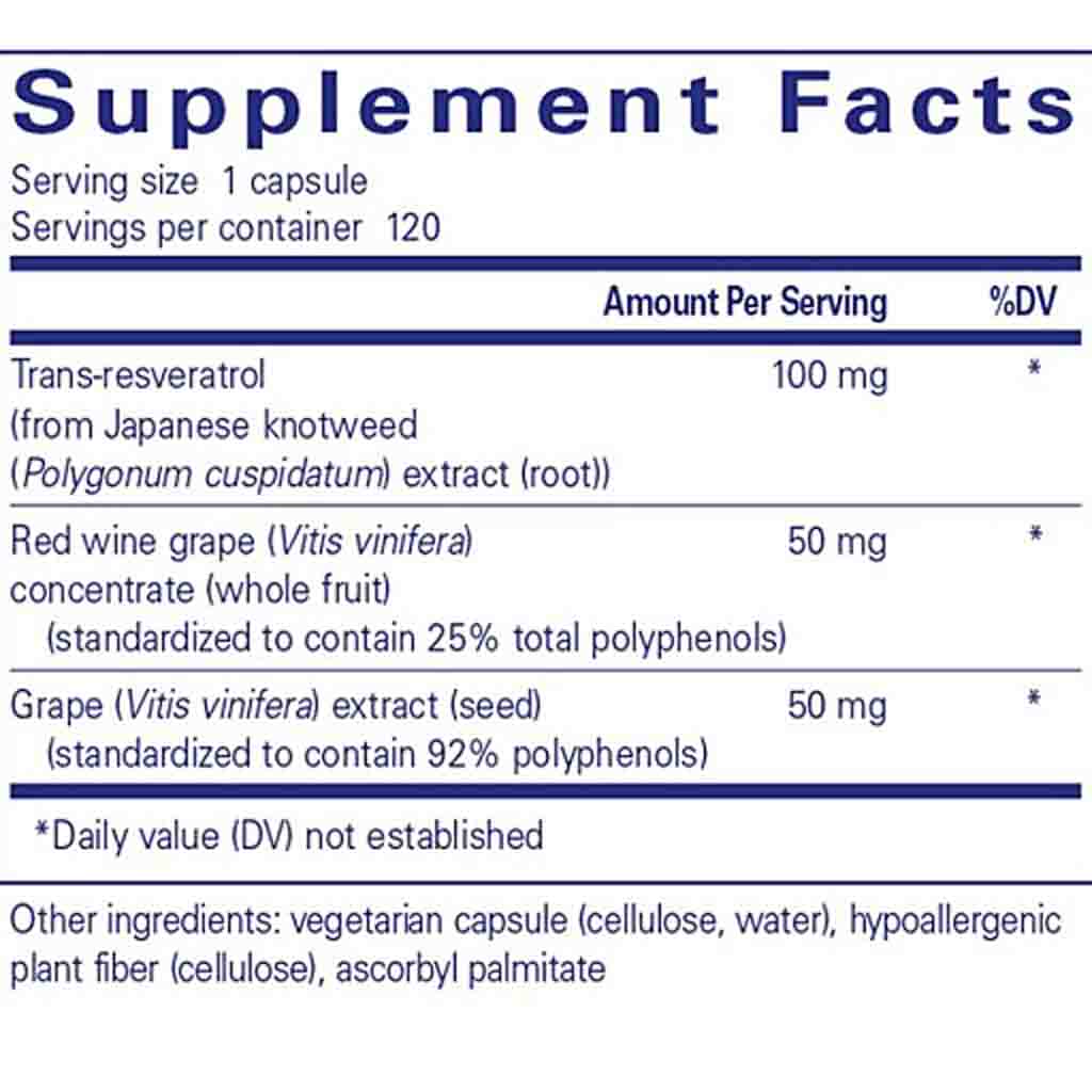Pure Encapsulations Resveratrol Extra 120c