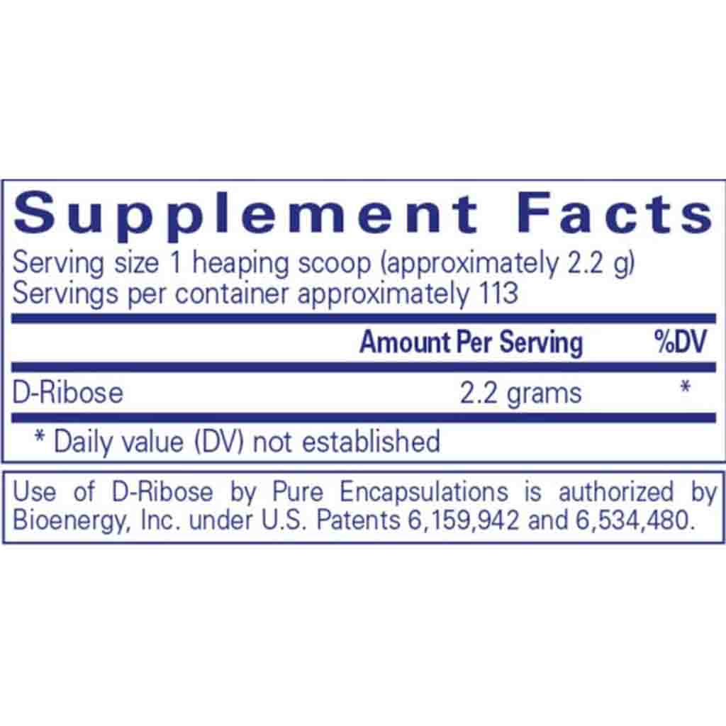 Pure Encapsulations Ribose 250g