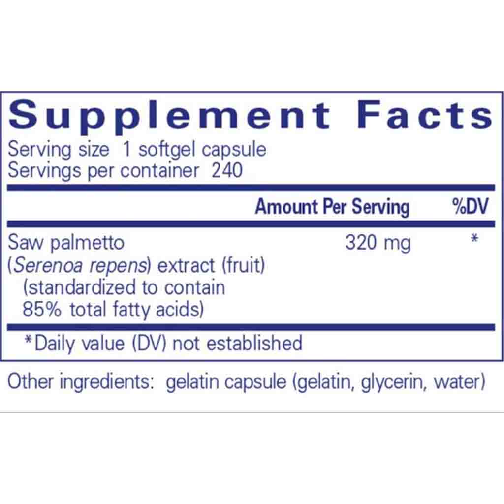 Pure Encapsulations Saw Palmetto 320mg 240sg