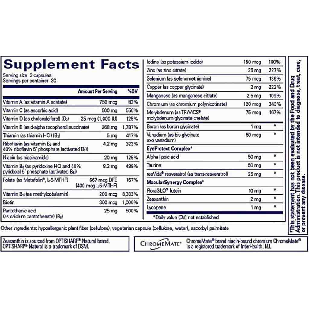 Pure Encapsulations VisionPro Nutrients 90c
