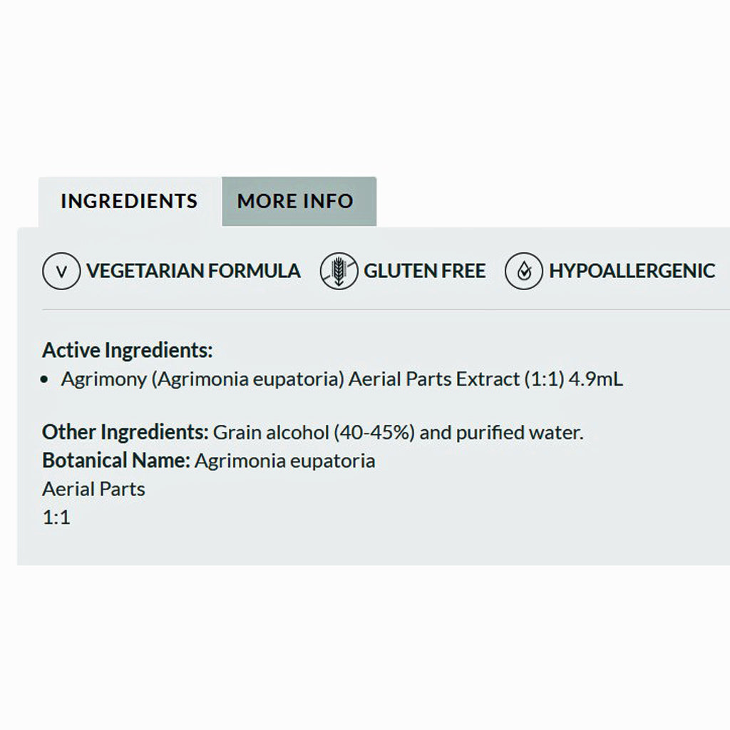 Professional Formulas Agrimony (Agrimonia eupatoria) 8.4 FL. OZ. (250 mL)