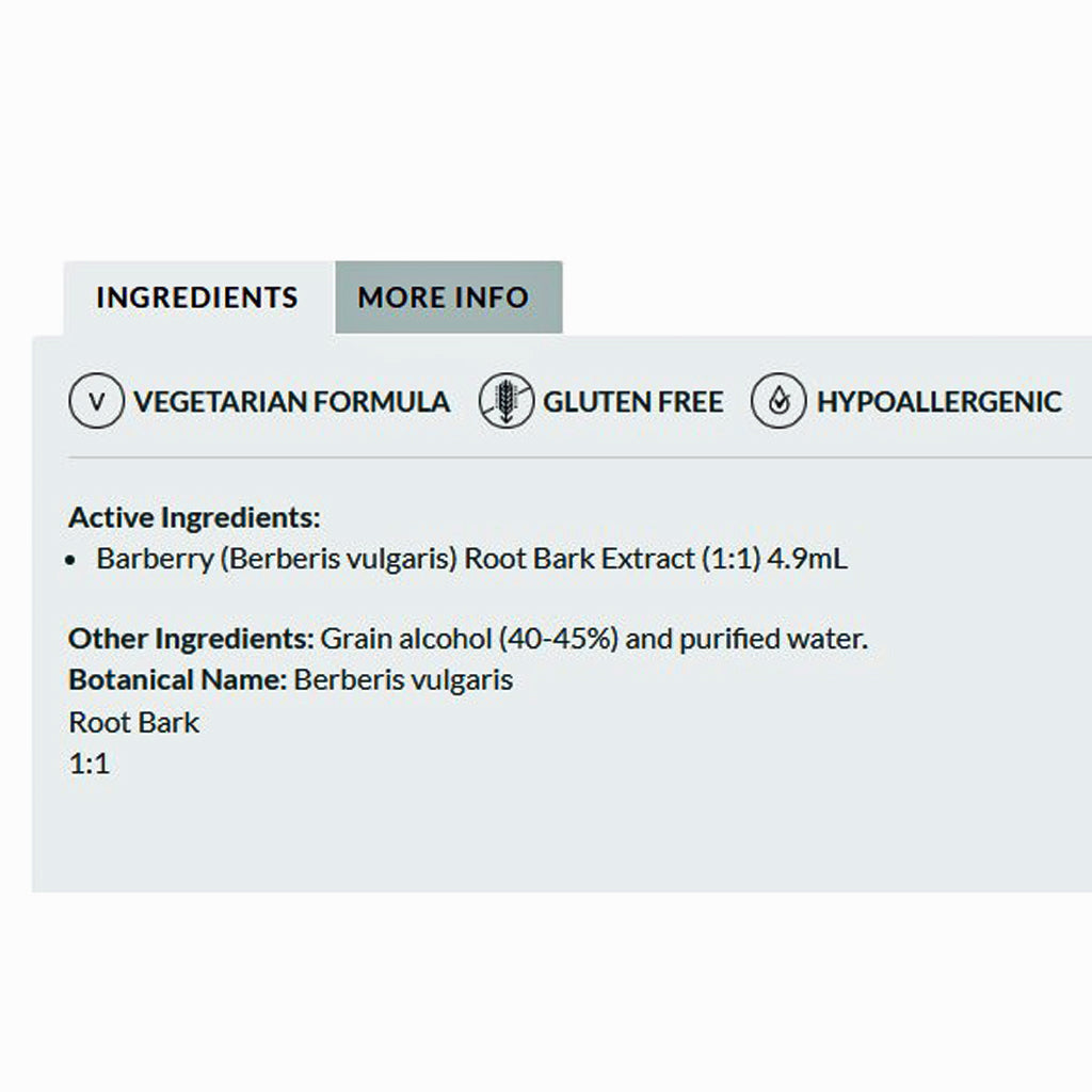 Professional Formulas Barberry (berberis vulgaris) 8.4oz