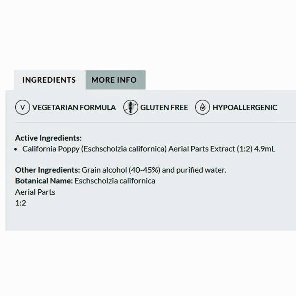 Professional Formulas California Poppy (Eschscholzia californica) 8oz