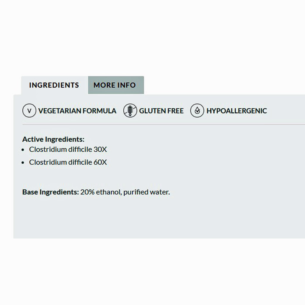 Professional Formulas Clostridium difficile 30X, 60X 2 oz.