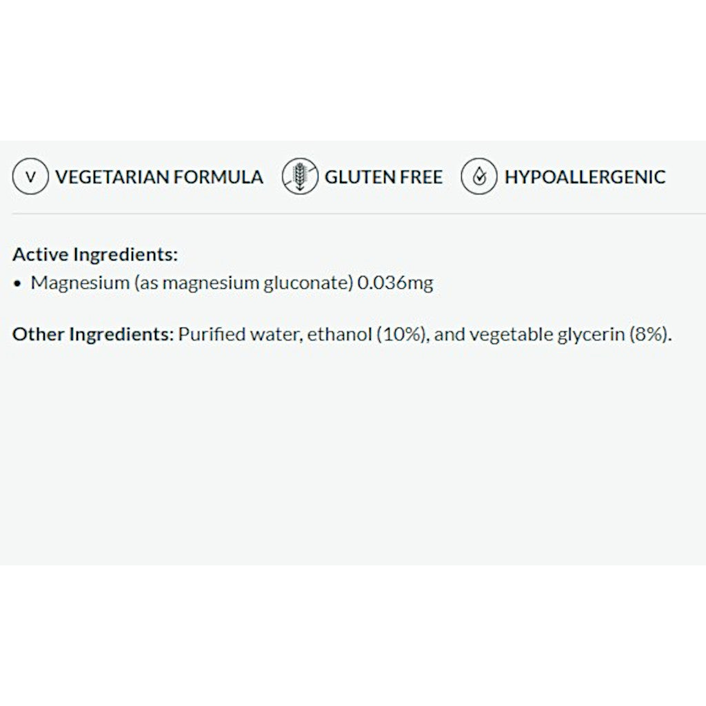 MAGNESIUM OLIGO LABEL WITH INGREDIENTS