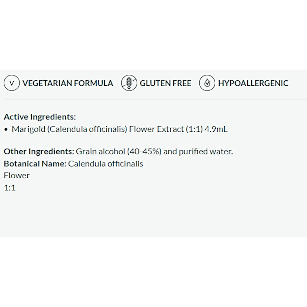 Product label with vegetarian, gluten-free, and hypoallergenic information, along with active and other ingredients listed.