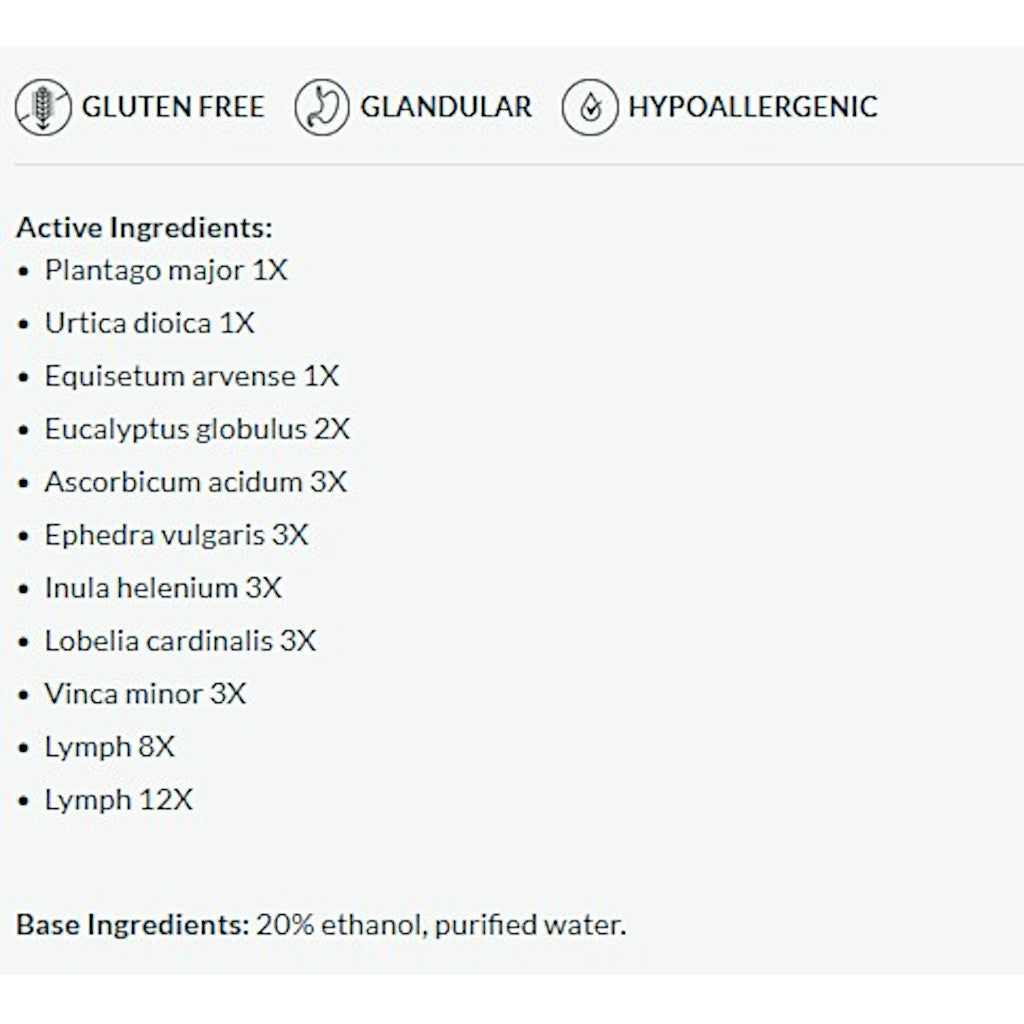 List of active ingredients on a white background with black text.