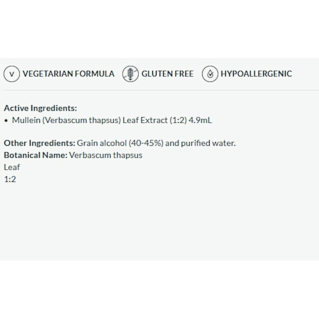 Product label with vegetarian, gluten-free, and hypoallergenic icons, followed by active and other ingredients listed.