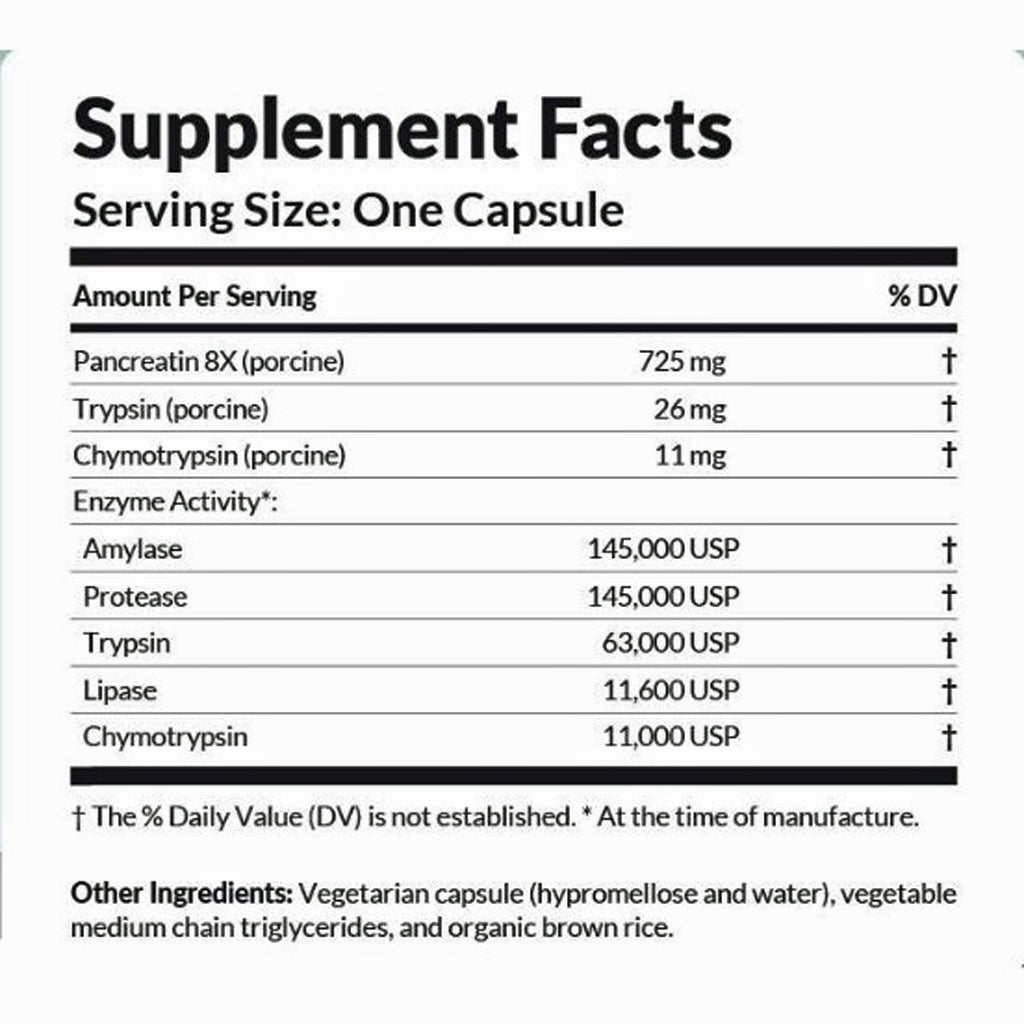 Professional Formulas Pancreatin 8X Plus 60c