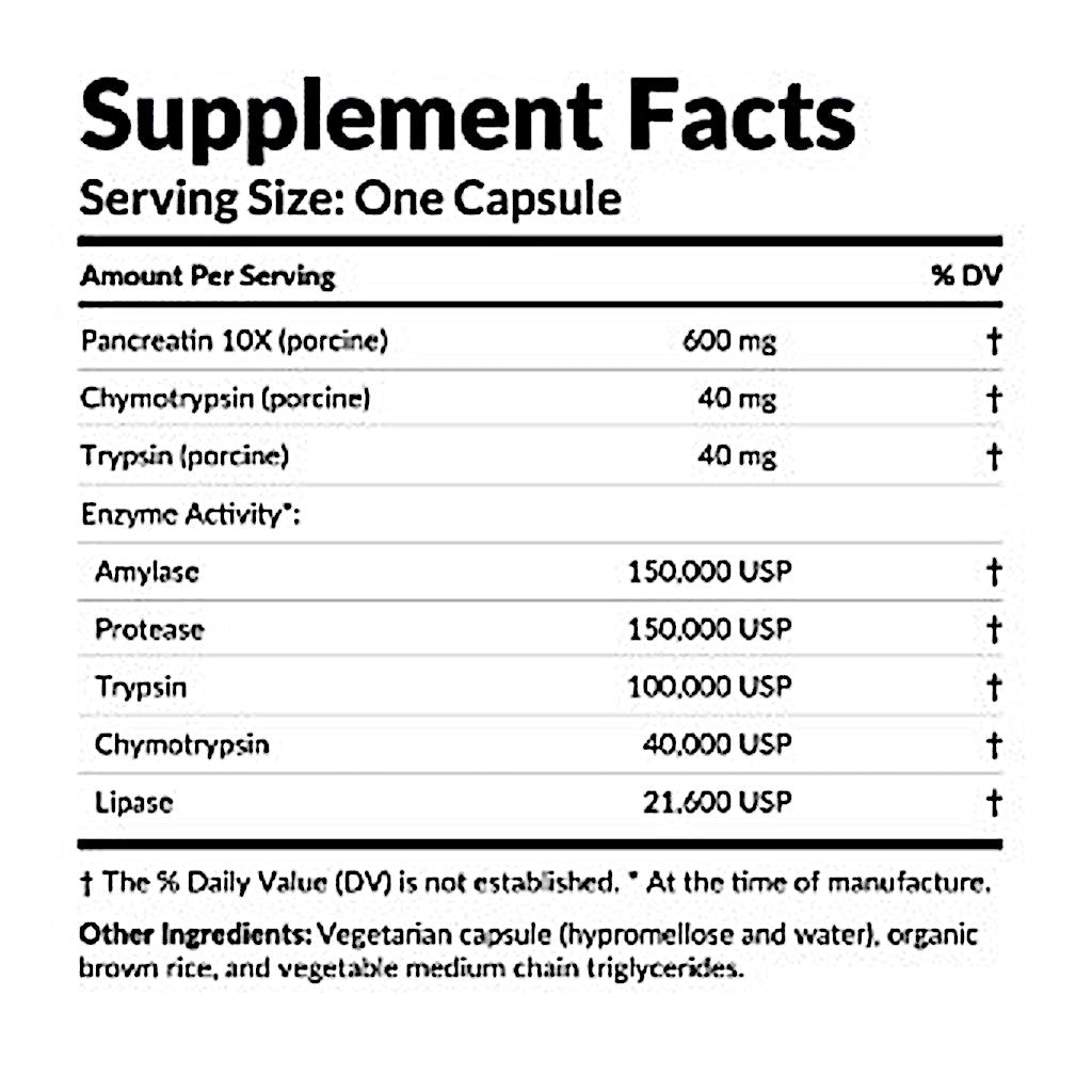 Professional Formulas Pancreatin 10X Ultra 180c