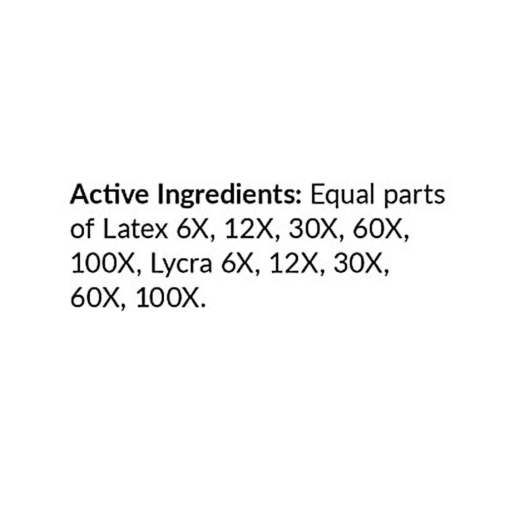 Text listing active ingredients with varying multiplicities on a white background