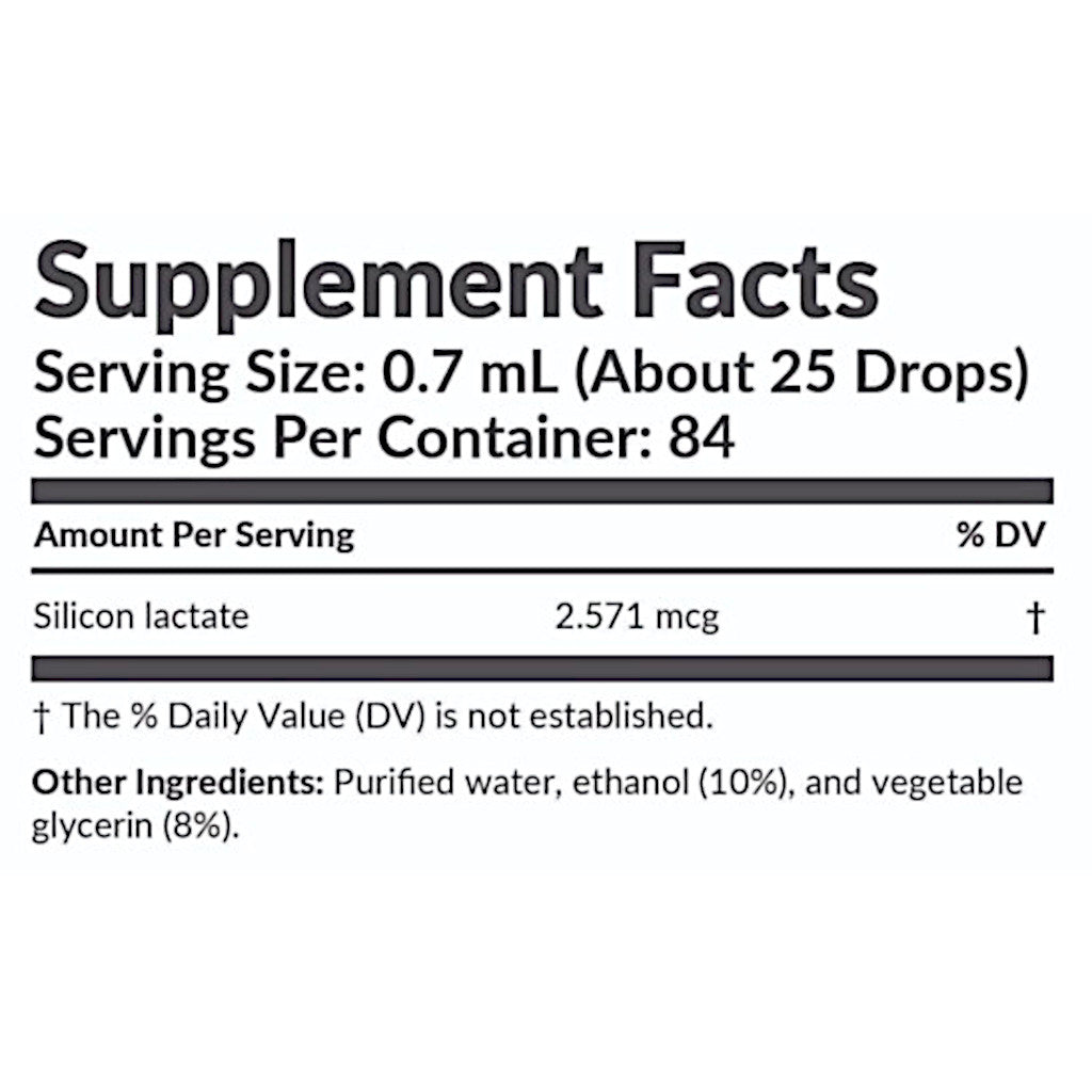 Supplement facts label with serving size, servings per container, and ingredient list on a white background.