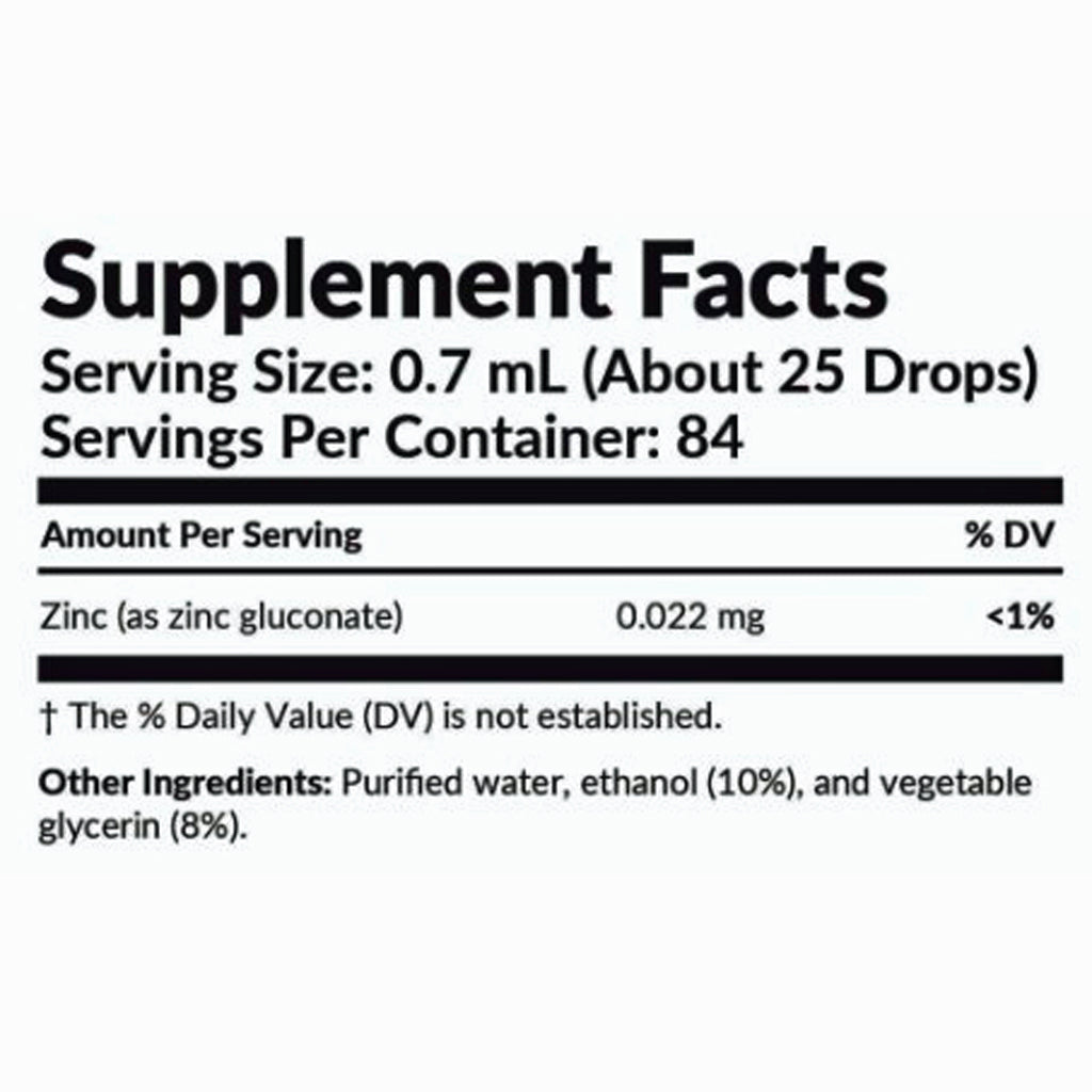 Supplement facts label with serving size and container details on a white background