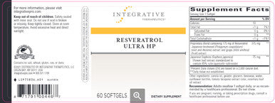 Integrative Therapeutics Resveratrol Ultra HP 60sg