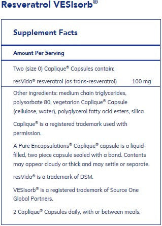 Pure Encapsulations Resveratrol VESIsorb 90c