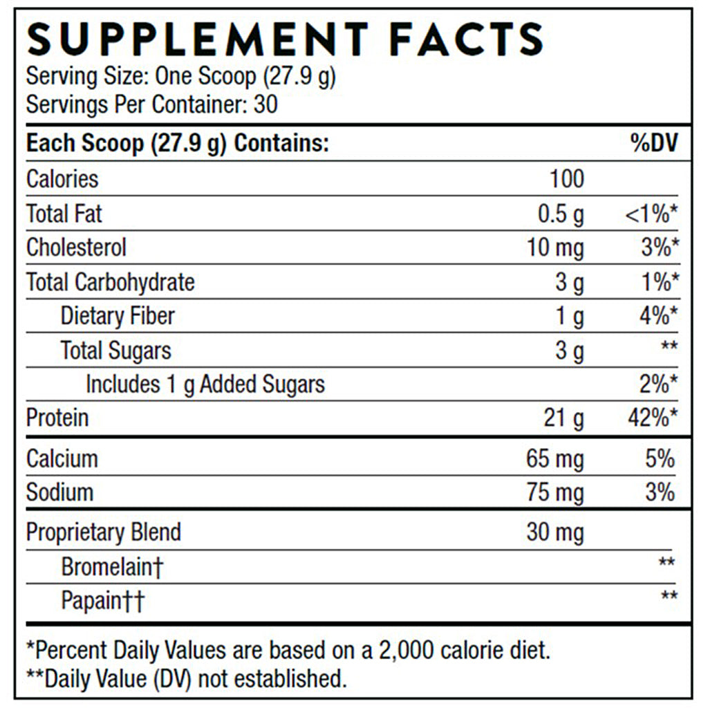 Thorne Whey Protein Isolate Vanilla 28.5 oz (807g)