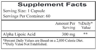 Cardiovascular Research Thioctic 300 mg (Alpha Lipoic Acid) 60sg