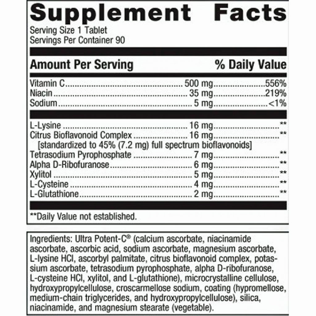 Metagenics Ultra Potent-C 500 90t