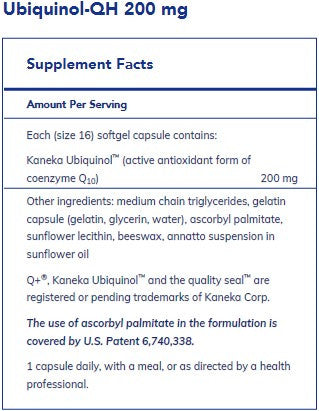 Pure Encapsulations Ubiquinol-QH 200mg 60sg