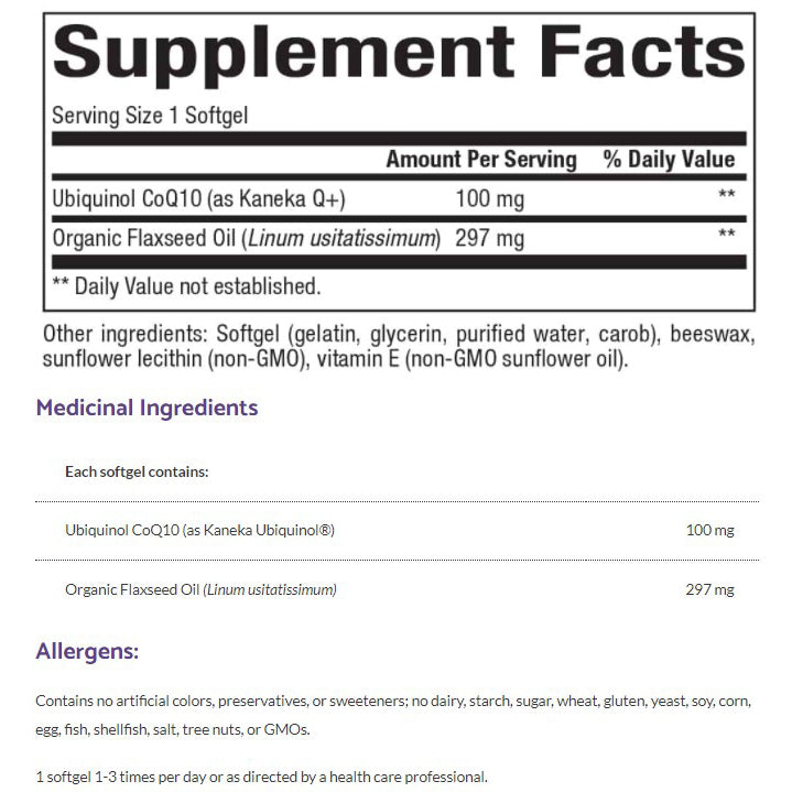 Bioclinic Naturals Ubiquinol CoQ10 100mg 60sg