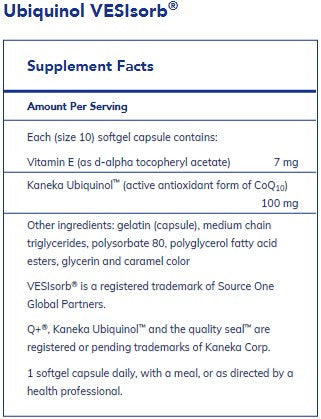 Pure Encapsulations Ubiquinol VESIsorb 60c