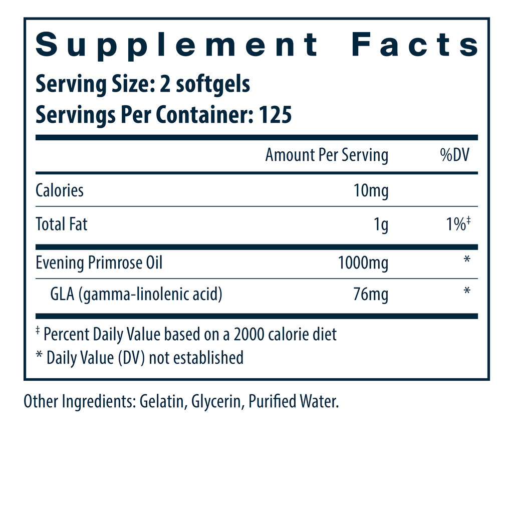 Vital Nutrients Evening Primrose 250 softgels