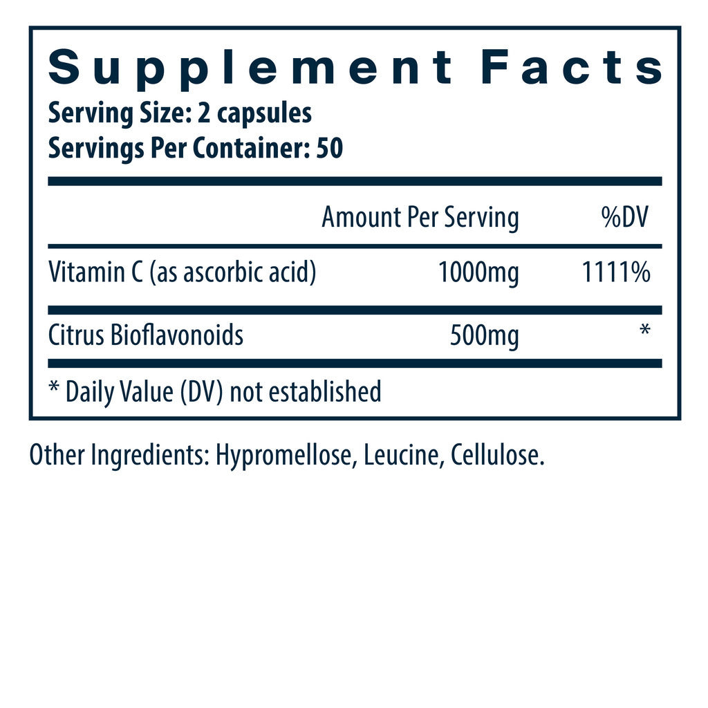 Vital Nutrients Vitamin C with Bioflavonoids 100c