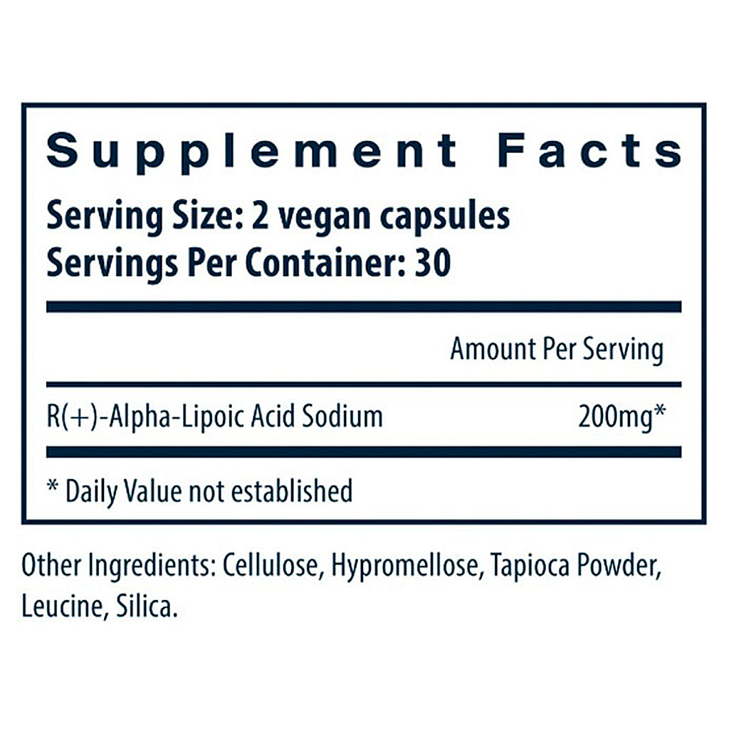 Vital Nutrients R-Lipoic Acid 200mg 60vc