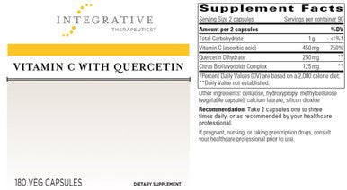Integrative Therapeutics Vitamin C with Quercetin 180C