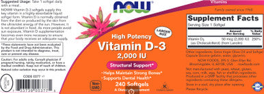 NOW Vitamin D3 2,000 IU 240sg