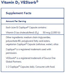 Pure Encapsulations Vitamin D3 VESIsorb 60c