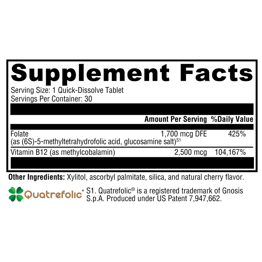 Xymogen 5-MTHF Plus B12 Cherry 30t