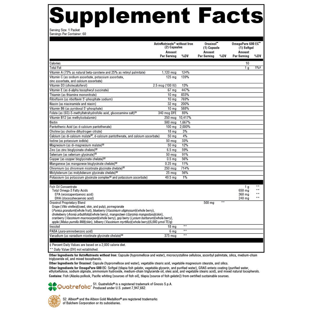 Xymogen ActivEssentials 60 packets