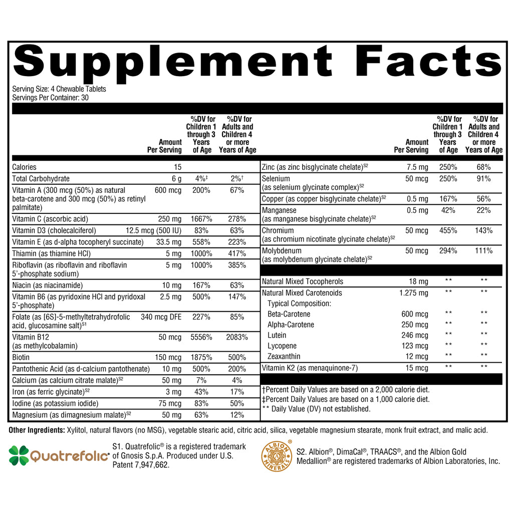 Xymogen ActivNutrients Chewable Mixed Berry 120t