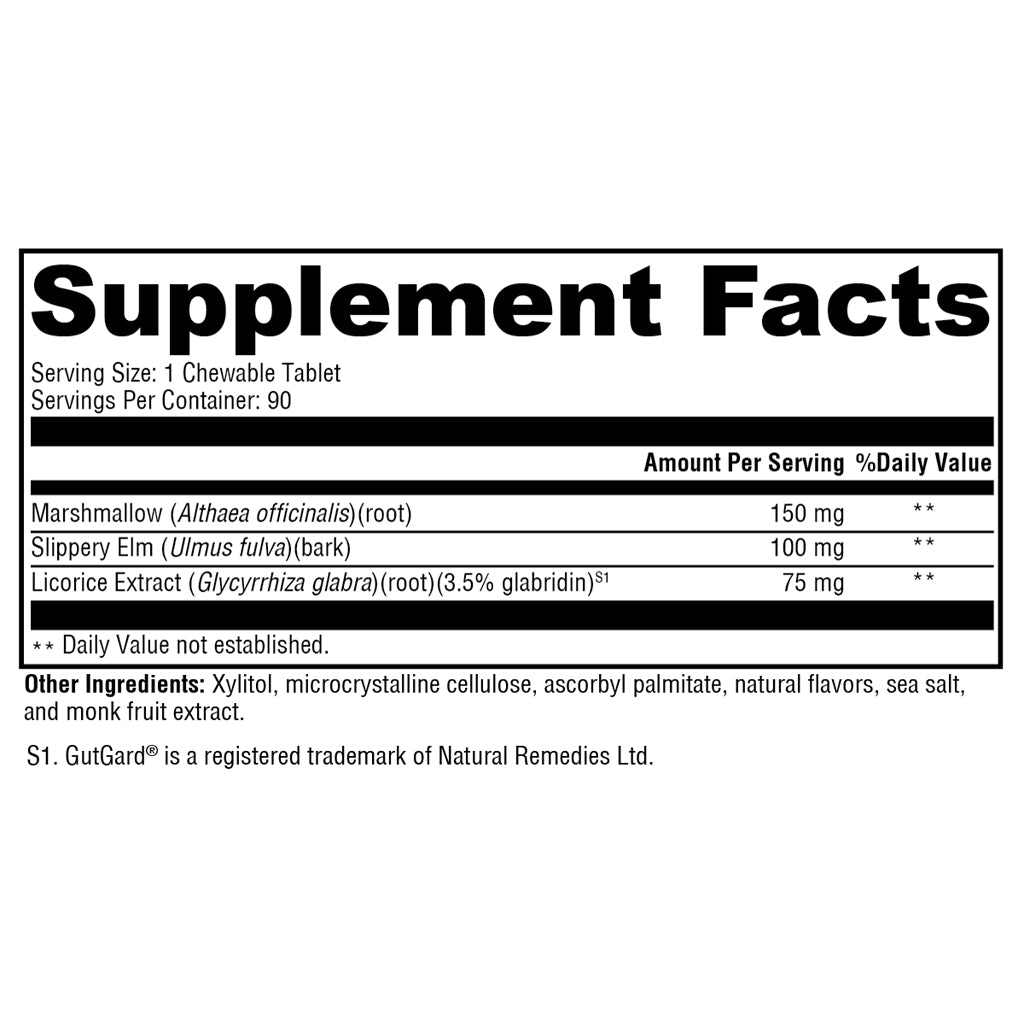 Xymogen GI Soothe Chocolate 90 chewable tabs