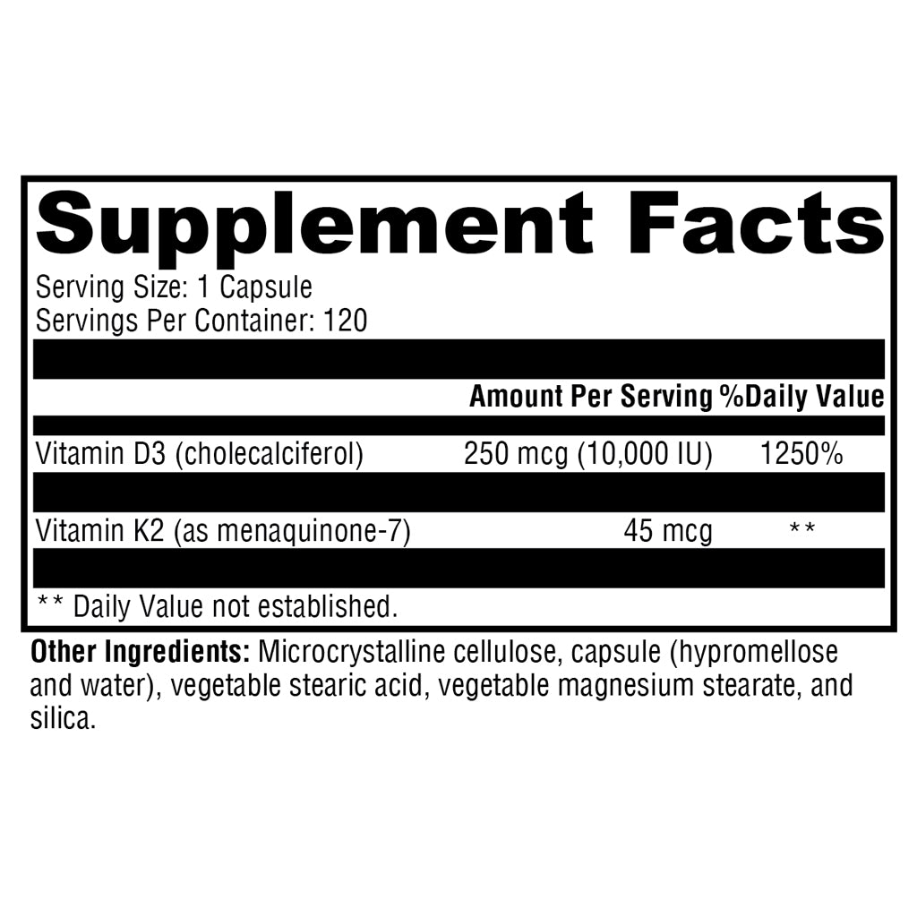 Xymogen K2-D3 10,000 120c
