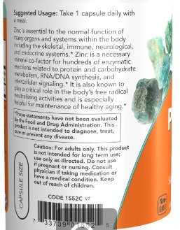 NOW Zinc Picolinate 50mg 120vc