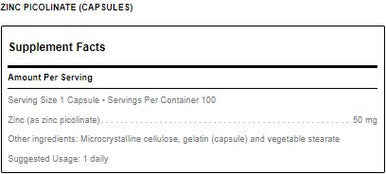 Douglas Laboratories Zinc Picolinate 50mg 100 caps