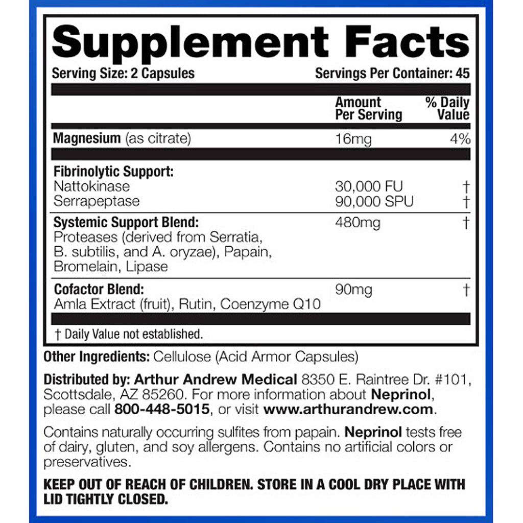 Supplement facts label with detailed nutritional information on a white background