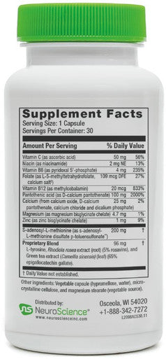 NeuroScience AdreCor With SAMe 30c